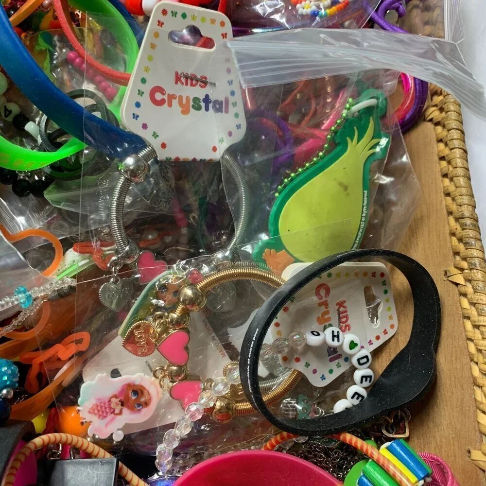 2 LB Bulk Lot of Kidcore Children’s Jewelry – Fun, Rainbow Colorful, & Playful!
